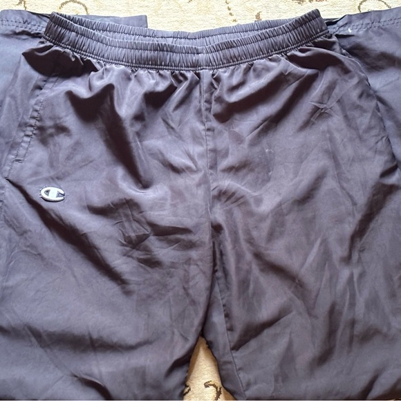 Champion 90s Windbreaker Black Track Pants - Picture 2 of 5